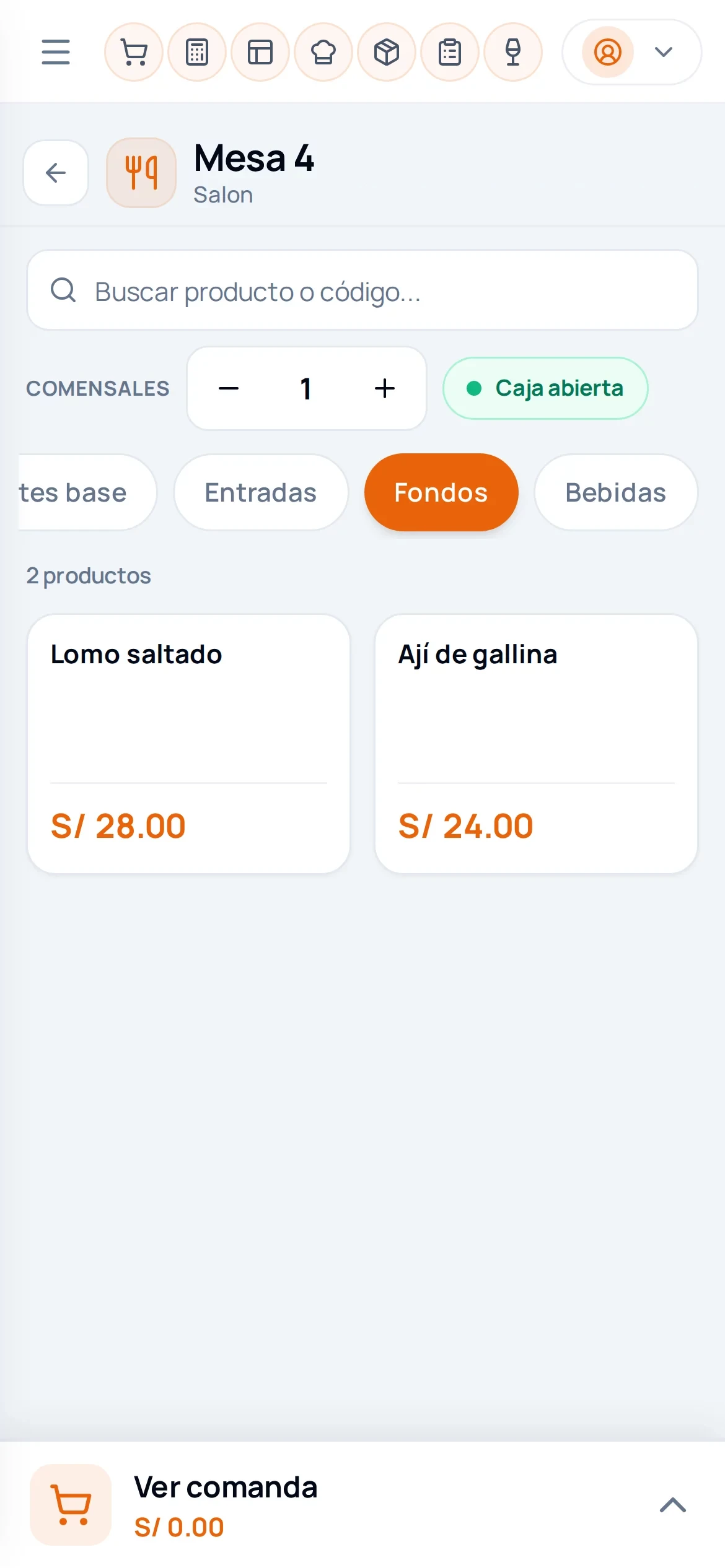 Carta de la mesa 4 filtrada por Fondos